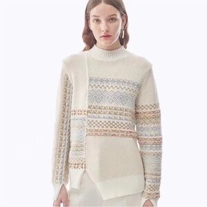 3.1 Phillip Lim Fair Isle Wool Sweater Small